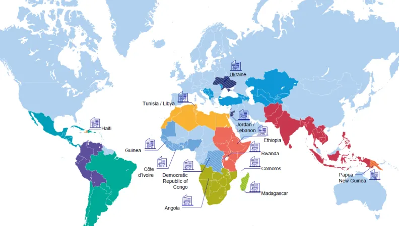 Map of our regional representations and country offices around the world